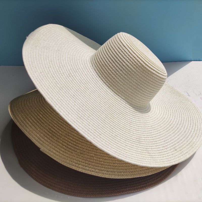 Sombrero de Paja para Mujer de Ala Ancha (14CM) – Protección Solar, Ligero y Perfecto para la Playa